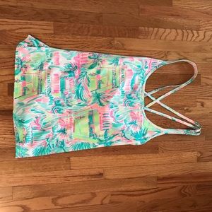 Lilly Pulitzer luxletic tank top. Shelf bra. Medium.